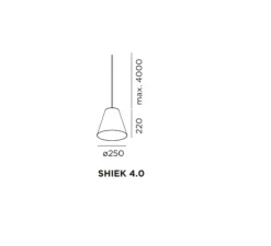 Suspension, Shiek 4.0, LED, cuivre, H22cm, Ø25cm - Wever et Ducré