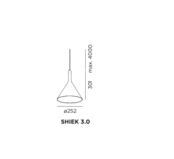 Suspension, Shiek 3.0, LED, Noir, Or H30,1cm, Ø25,2cm - Wever et Ducré