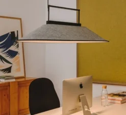 Suspension, Shoemaker, gris, LED, dim, 2700k, 3631 lm, L120,4cm, H30cm - LEDs C4