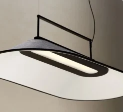 Suspension, Shoemaker, gris, LED, dim, 2700k, 3631 lm, L120,4cm, H30cm - LEDs C4