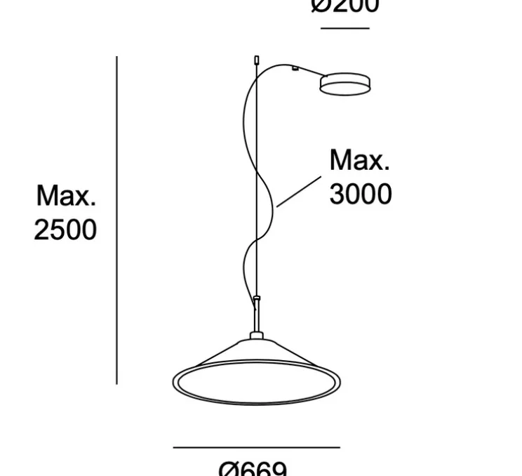 Suspension, Shoemaker, gris, LED, dim, 2700k, 1358 lm, Ø66,9cm, H25cm - LEDs C4