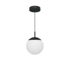 Suspension, Simple D25 MOOON! , Noir Carbone, IP42, LED, 5000K, 1000 lm, Ø25cm, H123cm - Fermob