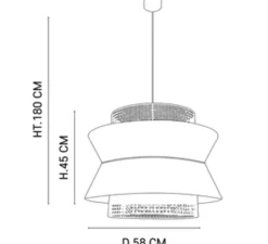 Suspension*Market Set suspension, Singapour XL, , Ø 58cm, H45cm - nude
