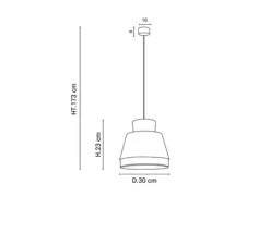 Suspension, Singapour XM, Kaki, curry, Ø30cm, H23cm - Market Set