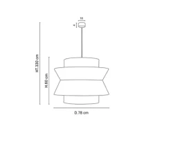 Suspension*Market Set Suspension, Singapour XXL, , Ø78cm, H60cm - Kaki, curry