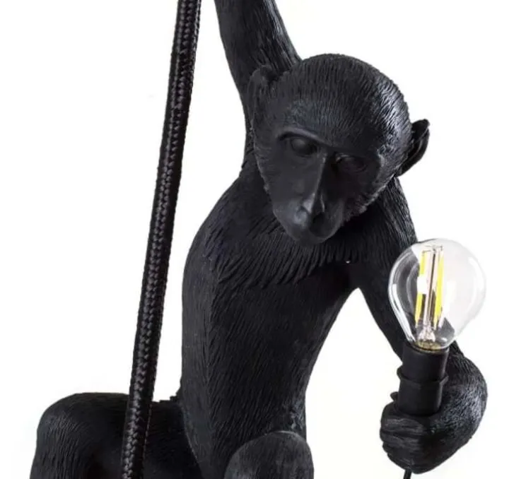 Suspension, Singe, Monkey Ceiling, noir, IP44, H76cm, Outdoor - Seletti