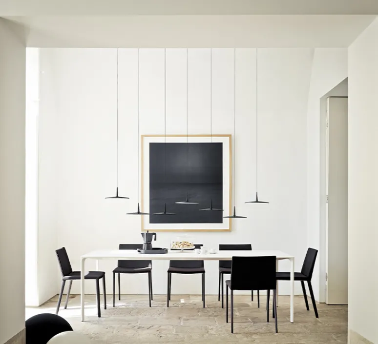 Suspension*Vibia Suspension, Skan 0270, , LED, 2700K, 712lm, Ø30cm, H14cm - noir