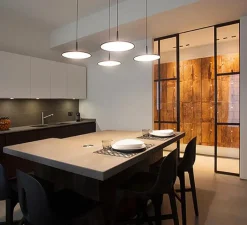 Suspension*Vibia Suspension, Skan 0270, , LED, 2700K, 712lm, Ø30cm, H14cm - noir