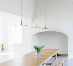 Suspension*Vibia Suspension, Skan 0270, , LED, 2700K, 712lm, Ø30cm, H14cm - rouge terre