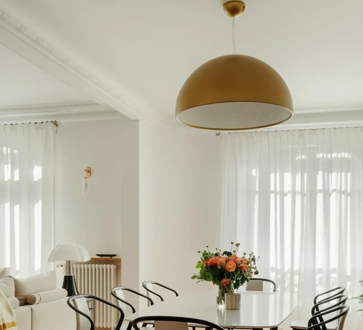 Suspension, Skygarden Small, blanc, or, Ø40cm, H19,7cm - Flos