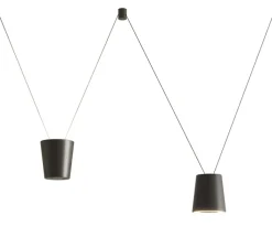 Suspension*KDLN Suspension, Sling, , LED, dim, 3000K, 9x660 lm, 9xØ6cm, H6,5cm - noir