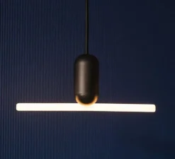 Suspension, Smile 3, blanc & noir, LED, 2000K, 400lm, dimmable, L22cm, H6cm - Beem