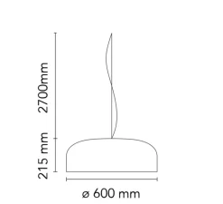 Suspension, Smithfield S Pro, rouge, Ø60cm, H21,5cm - Flos