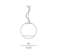 Suspension*Panzeri Suspension, Smoke 3, , LED, 2700K, 2500lm, Ø50cm, H50cm - verre fumé