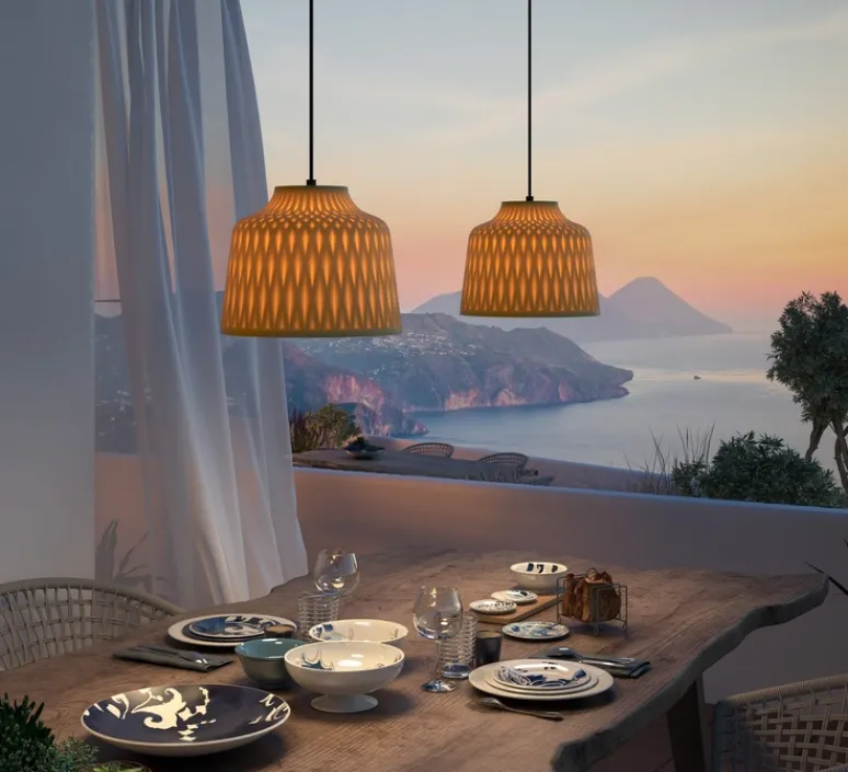 Suspension*Bover Suspension, Soft S/30, , IP44, Ø30cm, H24cm - ocre