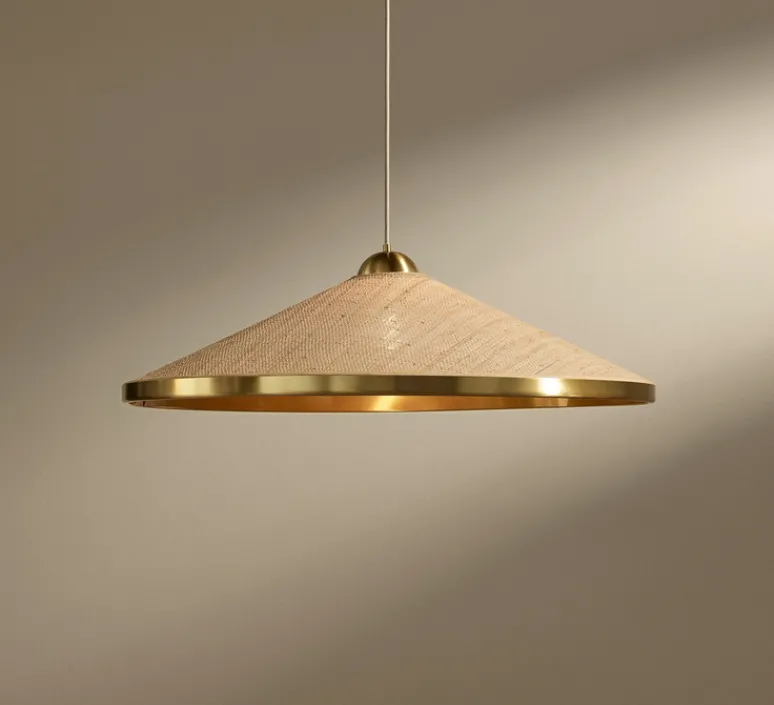 Suspension*Sarah Lavoine Suspension, Songe Grand Modèle, , Ø80cm, H20cm - Rabane, Laiton