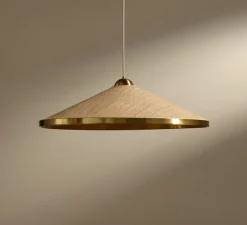 Suspension*Sarah Lavoine Suspension, Songe Grand Modèle, , Ø80cm, H20cm - Rabane, Laiton