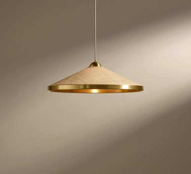 Suspension*Sarah Lavoine Suspension, Songe Petit Modèle, , Ø60cm, H20cm - Rabane, Laiton