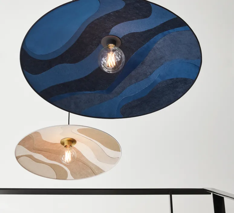 Suspension*Market Set Suspension, Sonia Laudet D60, , Ø60cm, H8cm - bleu nuit