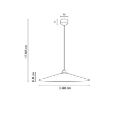 Suspension*Market Set Suspension, Sonia Laudet D60, , Ø60cm, H8cm - Rose seventies