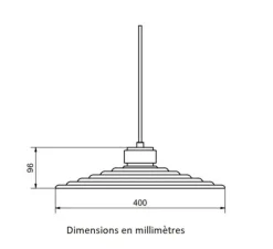 Suspension, Sound M, noir, Ø40cm, P9,6cm - Herstal