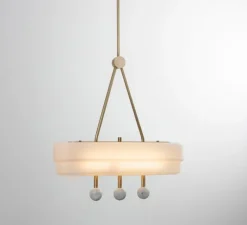 Suspension*Bert frank Suspension, Spate, , L44cm, H44cm - laiton, marbre carrara