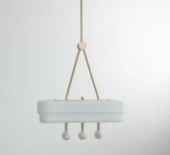 Suspension*Bert frank Suspension, Spate, , L44cm, H44cm - laiton, marbre carrara