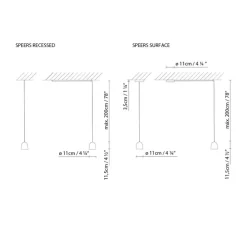 Suspension*B.lux Suspension, Speers, , H11,5cm - B-LUX noir, cuivre