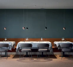 Suspension, Spider avec rosace, noir mat, LED, 2700K, 1280 lm, Ø12cm, H13cm - Lodes