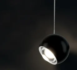 Suspension, Spider avec rosace, noir mat, LED, 2700K, 1280 lm, Ø12cm, H13cm - Lodes