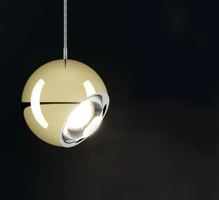 Suspension, Spider avec rosace, champagne mat, LED, 2700K, 1280 lm, Ø12cm, H13cm - Lodes