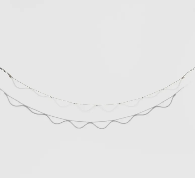 Suspension*Petite Friture Suspension, Spline, , IP65, LED, dim, 2700K, 4000 lm, L450cm, H20cm - beige, bleu