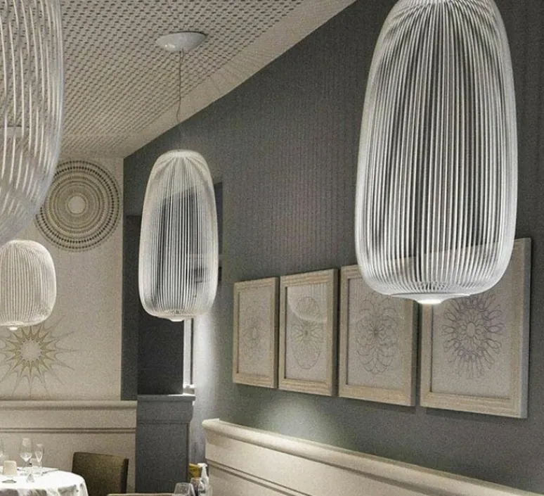 Suspension*Foscarini Suspension, Spokes 1, , LED, 2700K, 4080lm, Ø32,5cm, H71cm - blanc