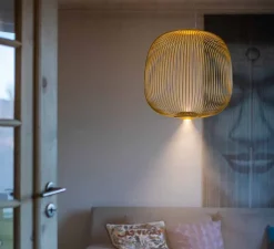 Suspension*Foscarini Suspension, Spokes 2 MyLight, or, LED, dim, 2700K, 4080 lm, L52cm, H52,5cm - laiton