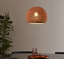 Suspension*Pott Suspension, SpongeUp 30, , IP44, LED, dim, 2700K, 800 lm, Ø28cm, H23cm - rouge