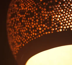 Suspension*Pott Suspension, SpongeUp 30, , IP44, LED, dim, 2700K, 800 lm, Ø28cm, H23cm - rouge