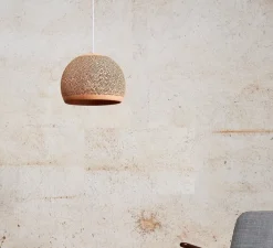 Suspension*Pott Suspension, SpongeUp 30, , câble blanc, IP44, LED, dim, 2700K, 800 lm, Ø28cm, H23cm - terra