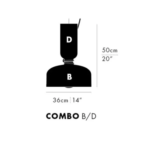Suspension*A-N-D Suspension, Spotlight Volumes, B/D, , Ø36cm, H50cm - gris avocat