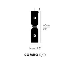 Suspension*A-N-D Suspension, Spotlight Volumes, D/D, , Ø14cm, H60cm - blanc vanille