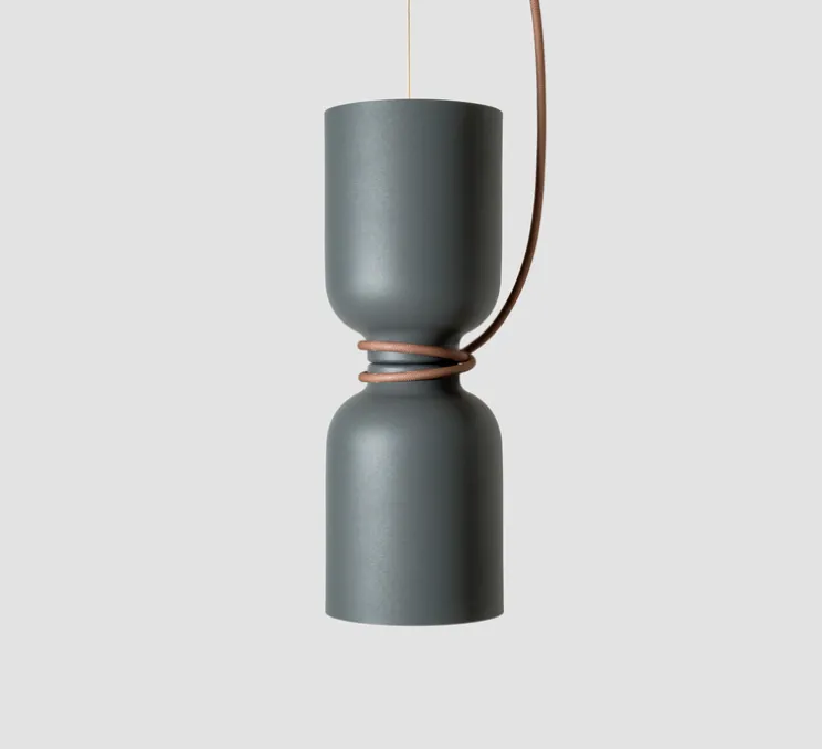 Suspension, Spotlight Volumes, C/C, gris avocat, Ø14cm, H40cm - A-N-D