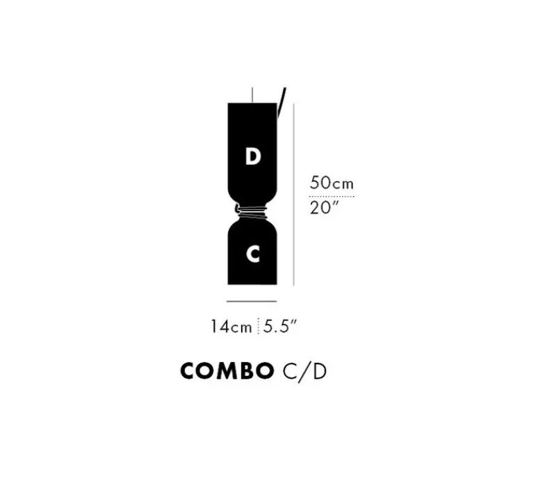 Suspension*A-N-D Suspension, Spotlight Volumes, C/D, , Ø14cm, H50cm - marron sauge