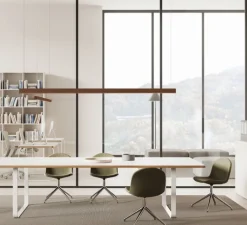 Suspension*Tunto Suspension, Square, , LED, DALI, microprisme, dim, 2700K, 1950 lm, L172cm, H6cm - bois, noyer