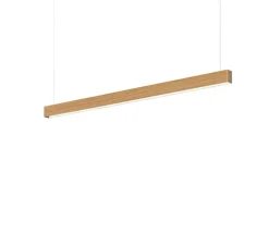 Suspension, Square, chêne, LED, DALI, microprisme, dim, 2700K, 1660 lm, L144cm, H6cm - Tunto