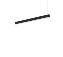 Suspension*Tunto Suspension, Square, , LED, DALI, microprisme, dim, 2700K, 1300 lm, L116cm, H6cm - noir