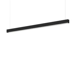 Suspension, Square, noir, LED, DALI, microprisme, dim, 2700K, 1950 lm, L172cm, H6cm - Tunto