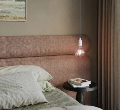 Suspension*Creative Cables Suspension, série silicone, , Ø4,3cm, H9,2cm - blanc, câble coton blanc optique