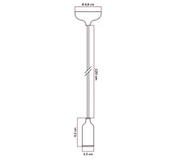 Suspension*Creative Cables Suspension, série silicone, , Ø4,3cm, H9,2cm - blanc, câble coton blanc optique