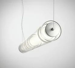Suspension*LEUCOS Suspension, Stacking S, , LED, dim, 2700K, 3262 lm, L120cm, H10cm - transparent