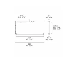 Suspension*LEUCOS Suspension, Stacking S, , LED, dim, 2700K, 3262 lm, L120cm, H10cm - transparent