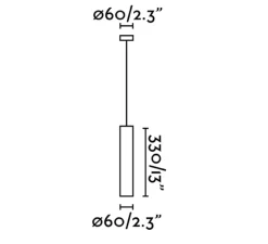 Suspension*Faro Suspension, Stan, , Ø6cm, H35,5cm - noir